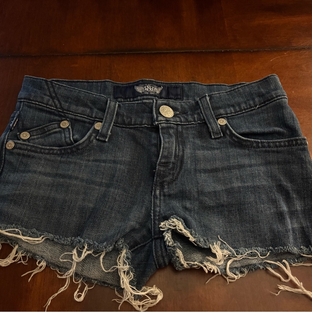Denim Blue Distressed Women's Shorts